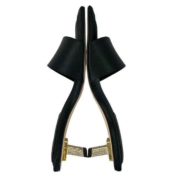 Good American NEW Kickstand Square Toe Slide In Black Spanish Made Sandals  8 - Picture 7 of 10